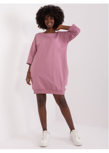 Tmavopúdrovo ružová predĺžená mikina