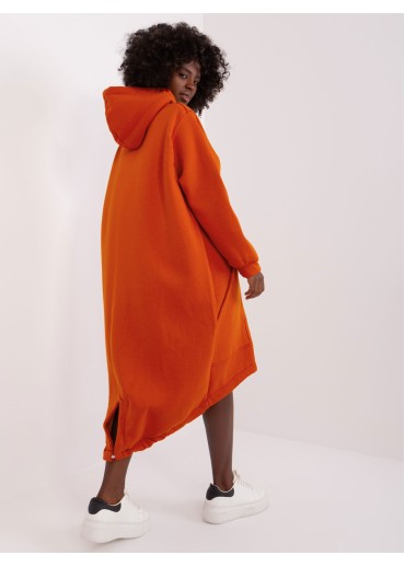 Mandarinkovo oranžová dlhá mikina