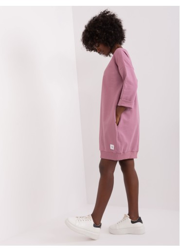 Tmavopúdrovo ružová predĺžená mikina