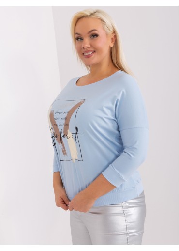 Svetlomodré tričko s potlačou