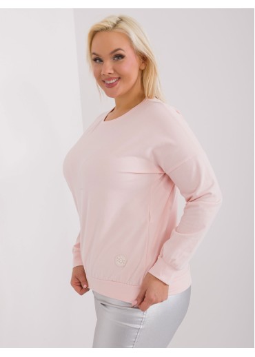 Púdrovo ružové tričko s dlhým rukávom