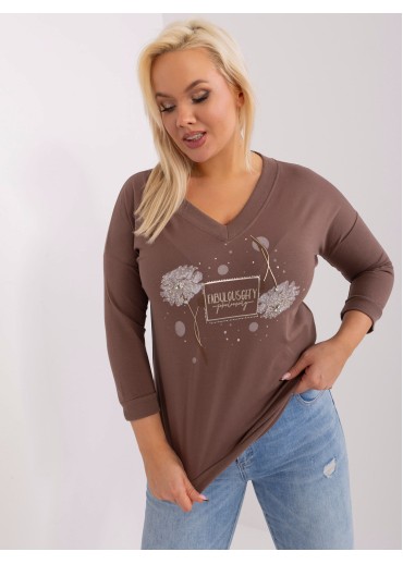 Hnedé tričko s potlačou