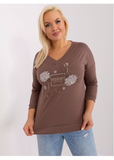 Hnedé tričko s potlačou
