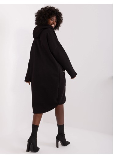 Čierna predĺžená mikina