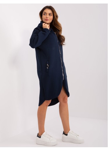 Modrá predĺžená mikina