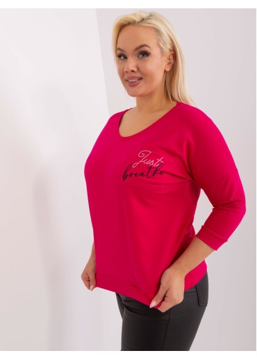 Fuchsiovo ružové tričko s nápisom