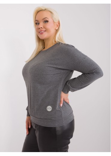 Tmavosivé tričko s dlhým rukávom