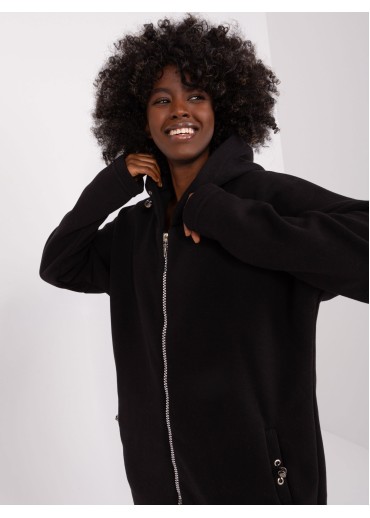 Čierna predĺžená mikina