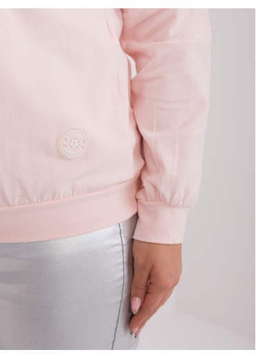 Púdrovo ružové tričko s dlhým rukávom