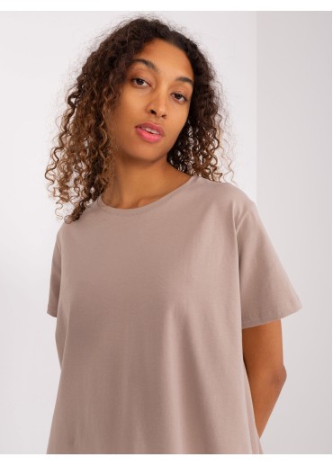 Béžovo hnedé asymetrické tričko