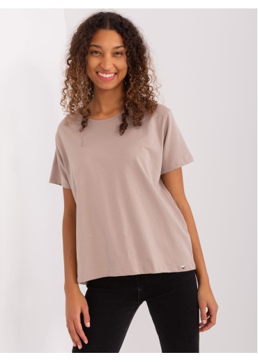 Béžovo hnedé asymetrické tričko