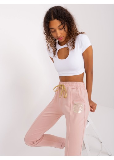 Púdrovo ružové tepláky