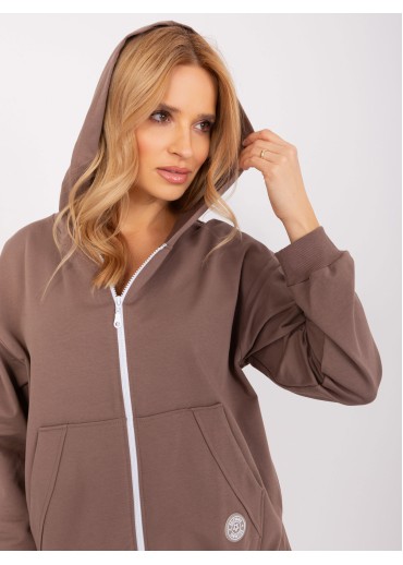 Hnedá mikina s kapucňou