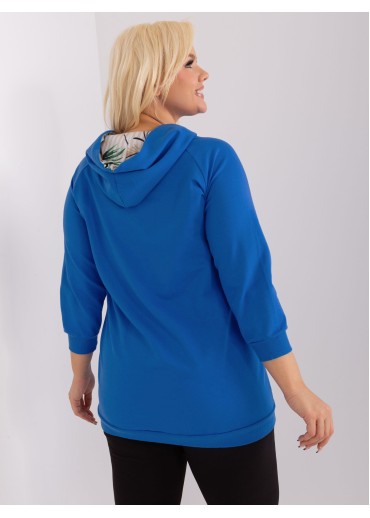 Modrá mikina s kapucňou