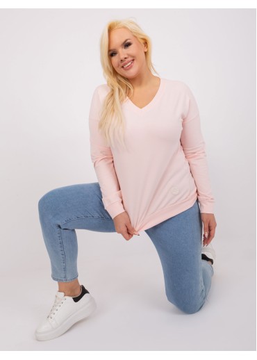 Púdrovo ružové tričko s dlhým rukávom