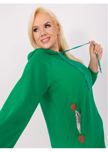 Zelená mikina s kapucňou