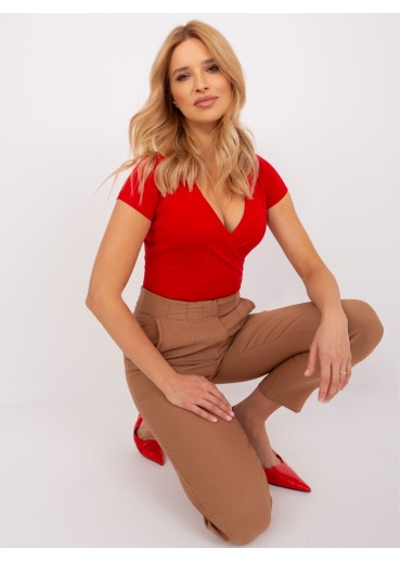 Červené zavinovacie tričko