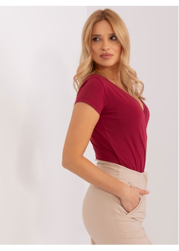 Bordovo červené zavinovacie tričko