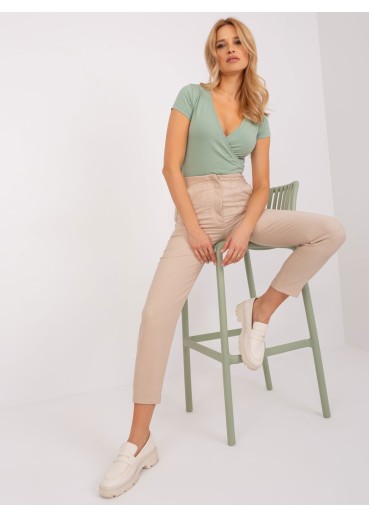 Svetlozelené zavinovacie tričko