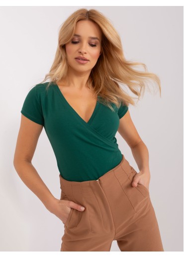 Tmavozelené zavinovacie tričko