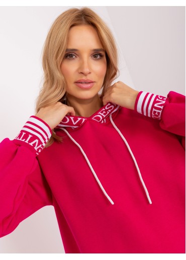 Fuchsiovo ružová mikinová tunika