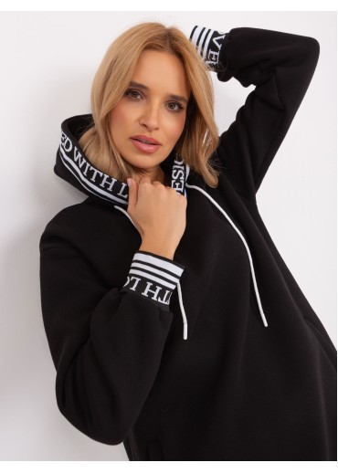 Čierna mikinová tunika