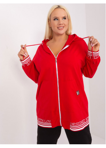 Červená mikina s kapucňou