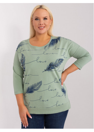 Svetlozelené tričko s potlačou