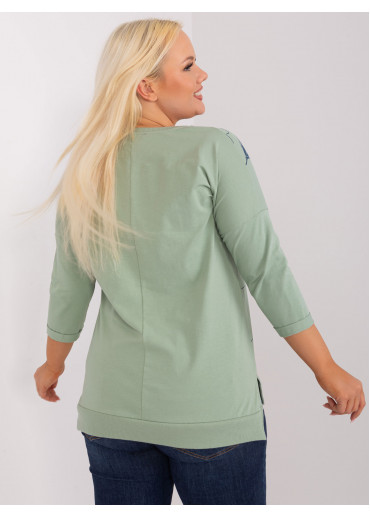 Svetlozelené tričko s potlačou