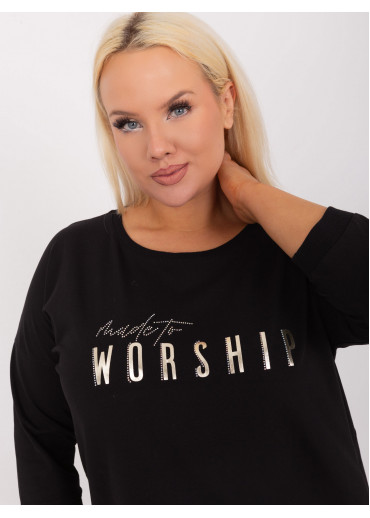 Čierne tričko Worship