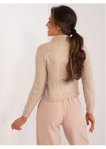 Béžovo hnedý pulóver