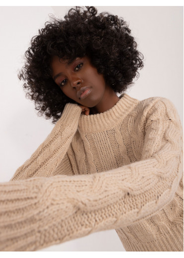 Béžovo hnedý pulóver