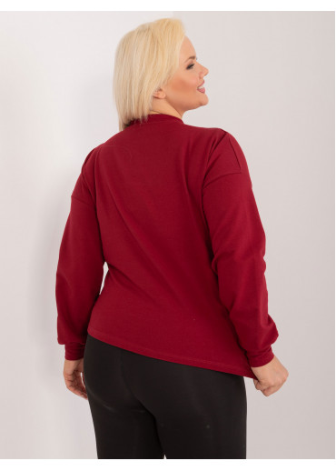 Bordovo červená mikina