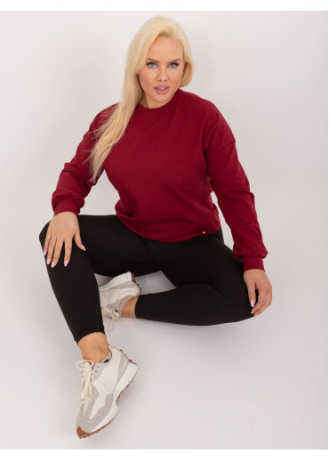 Bordovo červená mikina