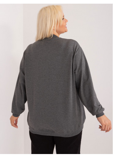 Tmavosivá bavlnená mikina