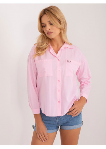 Púdrovo ružová košeľa