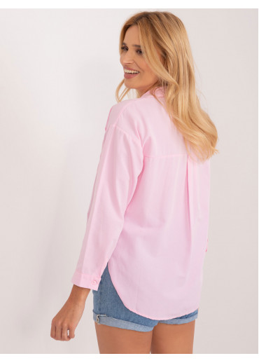 Púdrovo ružová košeľa