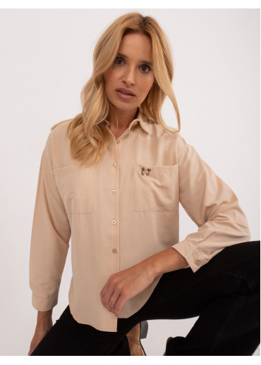 Béžovo hnedá košeľa
