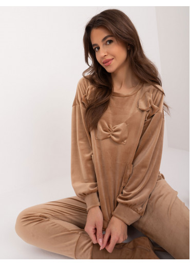 Béžovo hnedá tepláková súprava