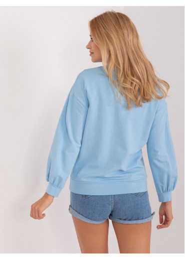 Svetlomodrá kvetovaná mikina