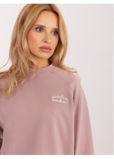 Tmavopúdrovo ružová elegantná mikina