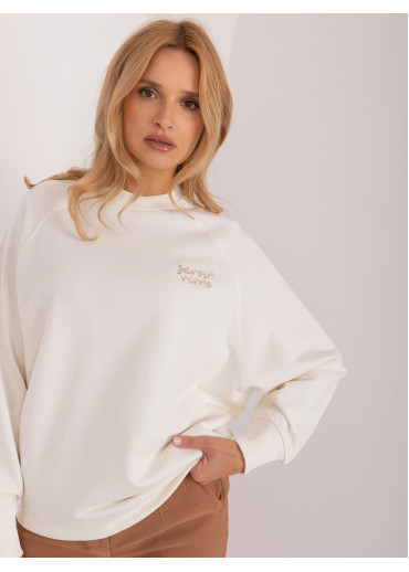 Smotanovo biela elegantná mikina
