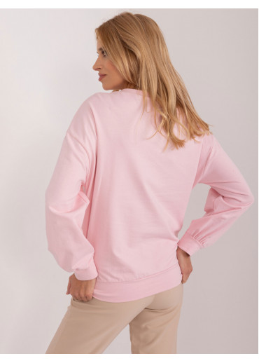 Púdrovo ružová kvetovaná mikina