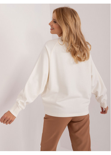 Smotanovo biela elegantná mikina