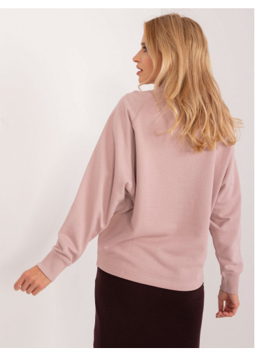 Tmavopúdrovo ružová elegantná mikina