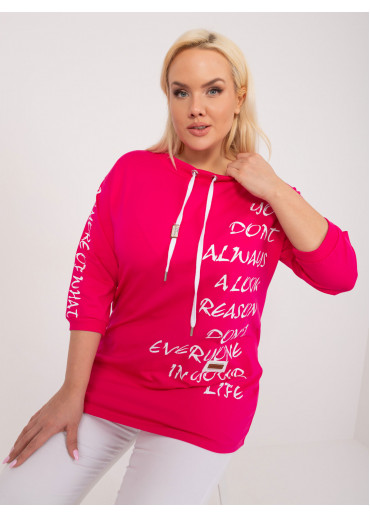 Fuchsiovo ružové tričko s potlačou