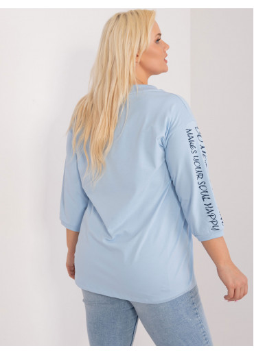 Svetlomodré tričko s potlačou