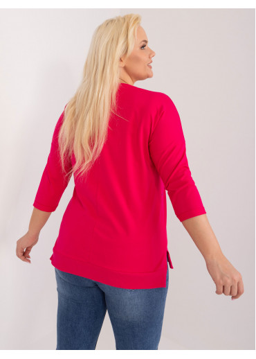 Fuchsiovo ružové tričko s potlačou