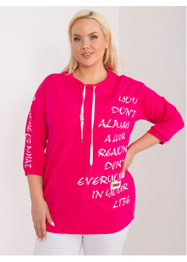 Fuchsiovo ružové tričko s potlačou