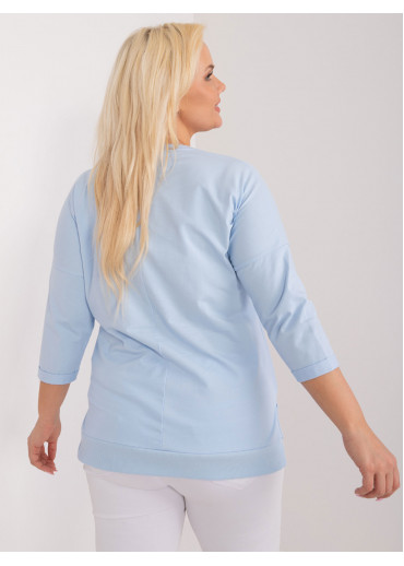 Svetlomodré tričko s potlačou